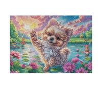 Yorkshire Terrier Flower Field Cute Pet Wildlife Wild Nature Rural Puzzle 300 Pezzi Rilassamento Antistress Premium Happy Time Rompicapo Pressione Ridotta Attività Mindfulness Rigenerazione Mentale30