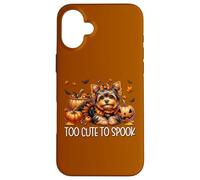 Yorkshire Terrier Graphic For Women Girls Too Cute To Spook Custodia per iPhone 16 Plus
