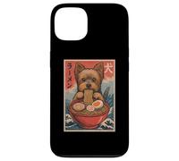 Yorkshire Terrier Mangiare Ramen Kawaii Anime Amante dei cani Custodia per iPhone 13