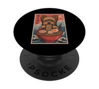 Yorkshire Terrier Mangiare Ramen Kawaii Anime Amante dei cani PopSockets PopGrip Adesivo