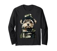 Yorkshire Terrier Mimetico Animale Cacciatore Cane da Caccia Maglia a Manica
