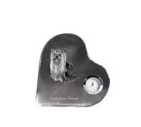Yorkshire Terrier orologio a forma di cuore con cane Art-Dog