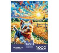 Yorkshire Terrier Puzzle 1000 Pezzi Classico Per Adulti E Bambini Dai 12 Anni,Cute Pets, Pacchetto Di Alta Qualità Con Sfide Extra Divertenti, Idea Regalo Per Lei O Lui Per Uomini E Donne 70x50cm/100