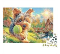 Yorkshire Terrier Puzzle 1000 Pezzi - Design Artistico Rilassante, Packaging Regalo, Poster Come Decorazione - 52x38cm/1000pcs