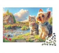 Yorkshire Terrier Puzzle 1000 Pezzi Rompicapo Avanzato - Immagine Dettagliata, Qualità Premium, Perfetto Come Regalo Creativo - 38x26cm/1000pcs