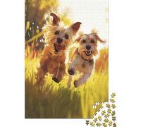 Yorkshire Terrier Puzzle Impossible 1000Pcs Correre erba Decorazione Per La Casa. Rilassamento E Intelligence Per Adulti E Ragazzi Da 14 Anni 1000pcs (75x50cm)