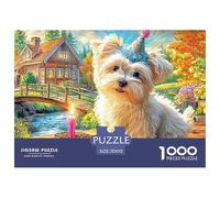 Yorkshire Terrier Puzzle Ispirato Ai Capolavori Dei Musei - 1000 Pezzi Con Immagini D'Arte Di Profondo Impatto Visivo - Per Divertirsi E Regalare, Consigliato 14+ 70x50cm/1000pcs