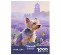 Yorkshire Terrier Puzzle Sfidare 1000 Puzzle Adulti, ArtePuzzle Decorazione Della Casa Idea Regalo Uomo E Donna 70x50cm/1000pcs