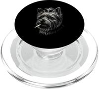 Yorkshire Terrier Smoking Sigaretta Vintage Yorkie Joke Meme PopSockets PopGrip per MagSafe