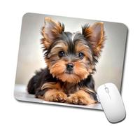Yorkshire Terrier Yorkie Dog Puppy Photo Mousepad Morbido Tappetino per Mouse Lavabile Mouse Pad for Accessori Scrivania Gaming Computer 25X30Cm