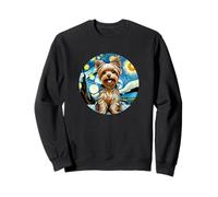 Yorkshire Terrier Yorkie Dog - Van Gogh Starry Night Style Felpa
