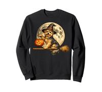 Yorkshire Terrier Yorkie Witch Hat Jack O Lantern Scopa Felpa