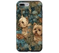 Yorkshire Terrier Yorkies in un giardino fiorito vintage Custodia per iPhone 7 Plus/8 Plus