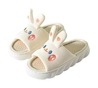 Yoroka Pantofole a forma di animale carino, pantofole a forma di animale, suola spessa, morbide, per interni ed esterni, pantofole da donna, Coniglietto, 37/38 EU