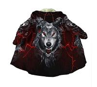 YOROOW-OUTDOOR Cappotto 3D Viking Ottina Terrier, Nordic Mythical Printing Costle Cashmere Cloak Men's Inverno Giacca per Il Tempo Libero Giacca Maestro Maestro Cappotto Par,Viking Wolf,M