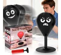 YORWHIN Sacco da Boxe da Tavolo con Ventosa Super Forte, Punching Ball da Scrivania con Molla Rinforzata, Mini Palla da Boxe Antistress per Ufficio e Casa, Allenamento e Sollievo dallo Stress