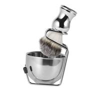 YOSADIER 1set Accessori Da Barba Per Uomini Pennello Da Barba Ciotola e Spazzola Per La Pulizia Inossidabile Kit Completo Per Rasatura Comfortevole e Precisa Manutenzione Facile e Pratica