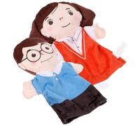 YOSADIER 2 Pezzi Marionetta da Mano in Cotone Pp e Peluche, Giocattolo Educativo Buona Resilienza e Invariabilità, per Giochi di Narrazione e Interazione Familiare