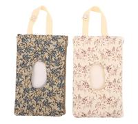 YOSADIER 2 Pezzi Porta Salviette Umidificate per Ricaricabile Trapuntato Manico a Scatto, Design Floreale Stile Campagna, per Passeggini e Uso All'aperto