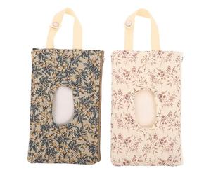 YOSADIER 2 Pezzi Porta Salviette Umidificate per Ricaricabile Trapuntato Manico a Scatto, Design Floreale Stile Campagna, per Passeggini e Uso All'aperto