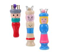 YOSADIER 3 Pezzi Strumenti per La Legno Kit Fai da Te per Sviluppare creatività e Coordinazione Manuale Include Sticks e Ago attività Divertenti Colore Casuale