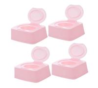 YOSADIER 4pezzi Scatola Dispenser Salviettine Umidificate Con Coperchio Per Contenitore Portatile Per Uso Domestico e Viaggi Design Elegante e Protettivo Per Mantenere Le Salviettine