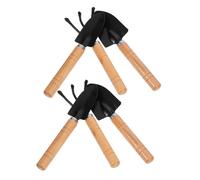 YOSADIER 6 Pezzi Attrezzi da Giardinaggio Mini con Pala e Forca Strumenti Manuali per Piante da Interno Cura Facile del Suolo Piante