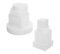 YOSADIER 8pezzi Oggetti Di Scena Per Servizi Fotografici Cubi Geometrici in Bianchi Decorazioni Per Fotografia Di Prodotti Di Trucco e Cibo Adatti Per Ambienti Interni e Esterni