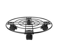 YOSADIER Base Portavaso in Metallo con Ruote Bloccabili Supporto Resistente per Piante Grandi e Pesanti Carrello Portafiori per Interno ed Esterno Facile da Spostare Senza Graffi su