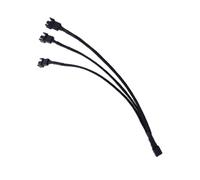 YOSADIER Cavo Prolunga 4 Pin per Ventole PC Splitter 1 a 3, Regolazione Automatica e Controllo Temperatura, Materiale Plastico Nero per Raffreddamento Computer