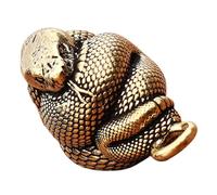 YOSADIER Ciondolo Serpente in Ottone Vintage Miniatura per Portachiavi e Zaino Pendente Leggero con Design Antico Benedizione e Protezione Decorazione Classica per Ufficio e Casa