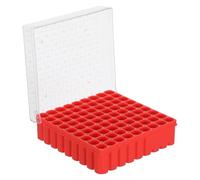 YOSADIER Contenitore Criogenico Resistente a Temperature Ultra Basse con 81 Scomparti Numerati in Plastica Rossa con Coperchio a Cerniera per per Conservazione in