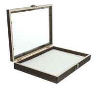 YOSADIER Espositore per Campioni in Legno Coperchio Trasparente e Serratura, Scatola per Esposizione di Insetti e Farfalle 12.2X8.7X1.6 Pollici per Collezionisti e Musei Stile Casuale