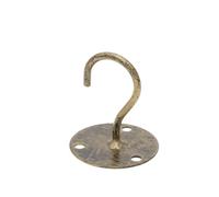 YOSADIER Ganci a Forma di Proboscide di Elefante in Ferro per Soffitto, 2 Pezzi, Piccoli e Resistenti, per Ufficio e Garage, Colore Oro