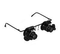 YOSADIER Lente d Ingrandimento da Testa con Doppio Occhio LED Regolabile per Riparazione Orologi e Gioielli Ampio Campo Visivo Strumento Duraturo e Pratico per Ispezioni Precise