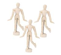 YOSADIER Manichino in Legno Snodabile 3Pcs per Modello Uomo per Schizzi e Decorazioni Leggero e Articolato per in Aula e Casa
