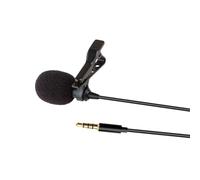 YOSADIER Microfono senza Nero e Omnidirezionale 3.5mm Lavalier Clip Mani Registrazione Compatibile per PC Videocamere Video per Riprese Lezioni
