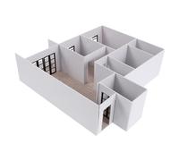 YOSADIER Modello di Appartamento con Pianta Interna da Stanze Kit di Montaggio Artigianale per Micro Appartamento per Progetti Architettonici e Hobby Creativi