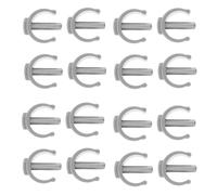 YOSADIER Morsetto a Clip a Forma di C per Bastoni da Passeggio, Set da 16 Pezzi Perno lungo 28 Mm, Morsetto di Fissaggio per Tubo Deambulatore Grigio 22 Mm, Accessori di Ricambio