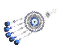 YOSADIER Ornamento da Appendere con Malocchio Blu in Metallo Decorazione Murale con Campanella Protettiva Amuleto Unico Protettivo per Casa e Auto Resistente e Non Sbiadente per Uso