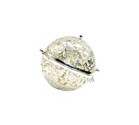 YOSADIER Porta Profumo Solido in Rame Argento a Forma di Sfera Rotonda Design Apribile e Chiusura a Cerchio, per Collana Fai da Te e Aromaterapia
