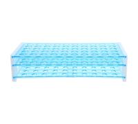 YOSADIER Portaprovette in Plastica Blu 3 Livelli e 50 Fori, Supporto per Provette da 15mm, per Laboratorio e Scuola, Facile da Trasportare e Conservare