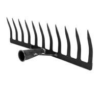 YOSADIER Rastrello in Ferro a 11 Denti per Allentare Terreno, Rastrello da Giardinaggio Robusto per Prato e Foglie Cadute, Utensile Manuale per Orto e Giardino, Pratico per Diserbo