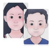 YOSADIER Set 2 Lavagne per Pittura del Viso Lavabili in Plastica Stencil Volti Umani Tavole per Esercizi di Trucco Facciale per Ragazzi e Ragazze Strumenti per Pratica Face Painting