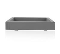 YOSADIER Sottovaso per Piante Quadrato in PVC Grigio 18cm, Vassoio per Bonsai e Vasi da Fiori, Vaschetta di Drenaggio Resistente per Interno ed Esterno, Raccolta Acqua per Davanzale
