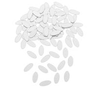 YOSADIER Specchi Ovali Adesivi Autoadesivi 100 Pezzi, Mini Piastrelle a Specchio 22X10 MM per Artigianato e Decorazione Parete in Camera da Letto e Cucina