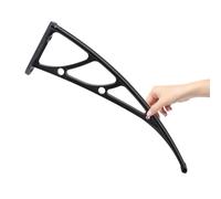 YOSADIER Staffa Curva per Pensilina da Esterno Nero in PC Fori Ovali, Supporto Facile da Installare per Copertura Solare e Copertura Pioggia, per Festa Estiva su Balcone