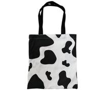 YOSADIER Tote Bag in Canvas Bianco Elementi Mucca, Stile Semplice | Capienza Ampia e Leggera, Borsa Portatile per Women, Back To School Party