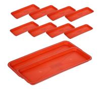 YOSADIER Vassoio Rettangolare per Piante in Plastica Pp, Set da 10 Pezzi, Sottovaso Raccogli Gocce per Vaso da Davanzale, Vaschetta di Drenaggio Resistente per Giardinaggio Interno Ed Esterno