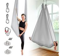 Yosana Amaca | Set completo in issaggio | Testata per la sicurezza | Tessuto in nylon 5m x 2,6m (Grigio argento (1 Set))